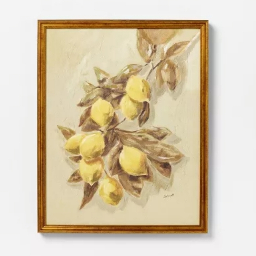 Vintage Lemons Frame Wall Art